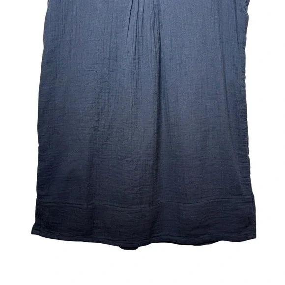 NEW Quince 100% Cotton Gauze Sleeveless Indigo Women’s Swing Mini Dress Sz S - Picture 15 of 15